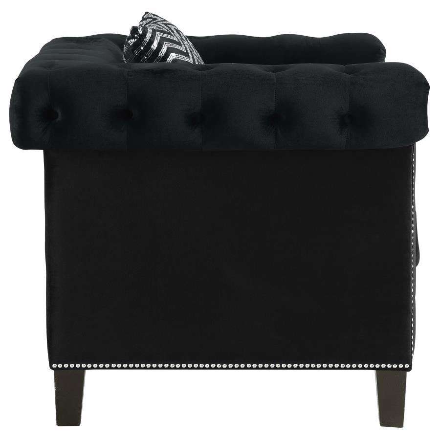 Reventlow Black Chair - furniture place usa