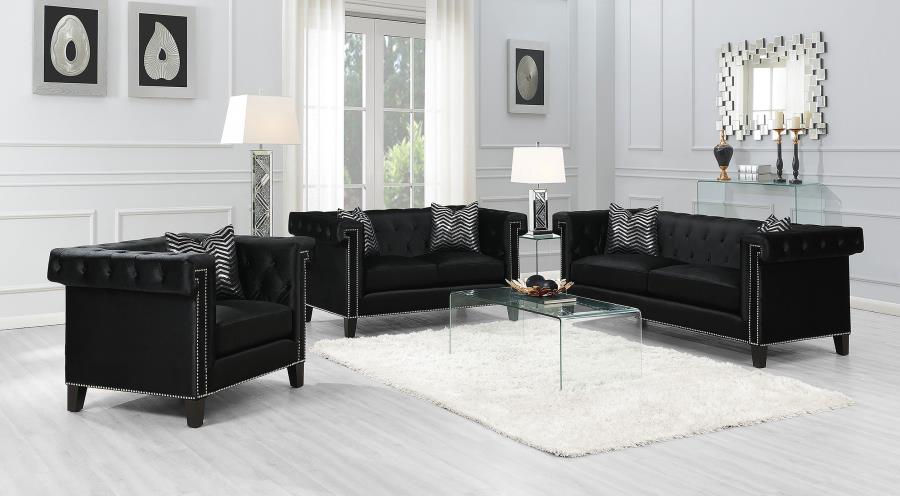 Reventlow Black Chair - furniture place usa