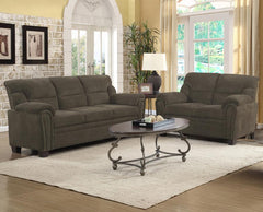 Clementine Brown 2 Pc Sofa Set - furniture place usa