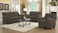 Clementine Brown 3 Pc Sofa Set - furniture place usa