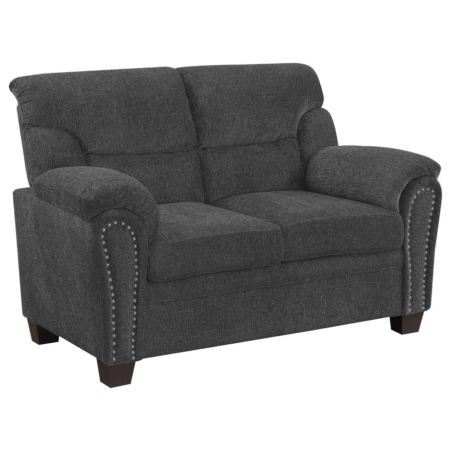 Clementine Grey Loveseat - furniture place usa