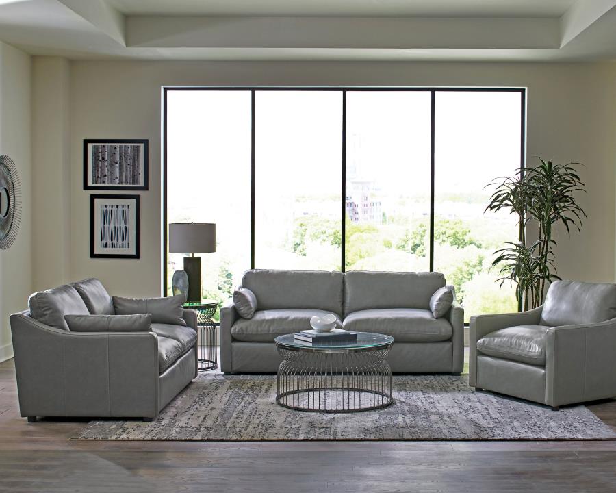 Grayson Grey 3 Pc Sofa Set - furniture place usa