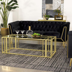 Holly Black Sofa - furniture place usa