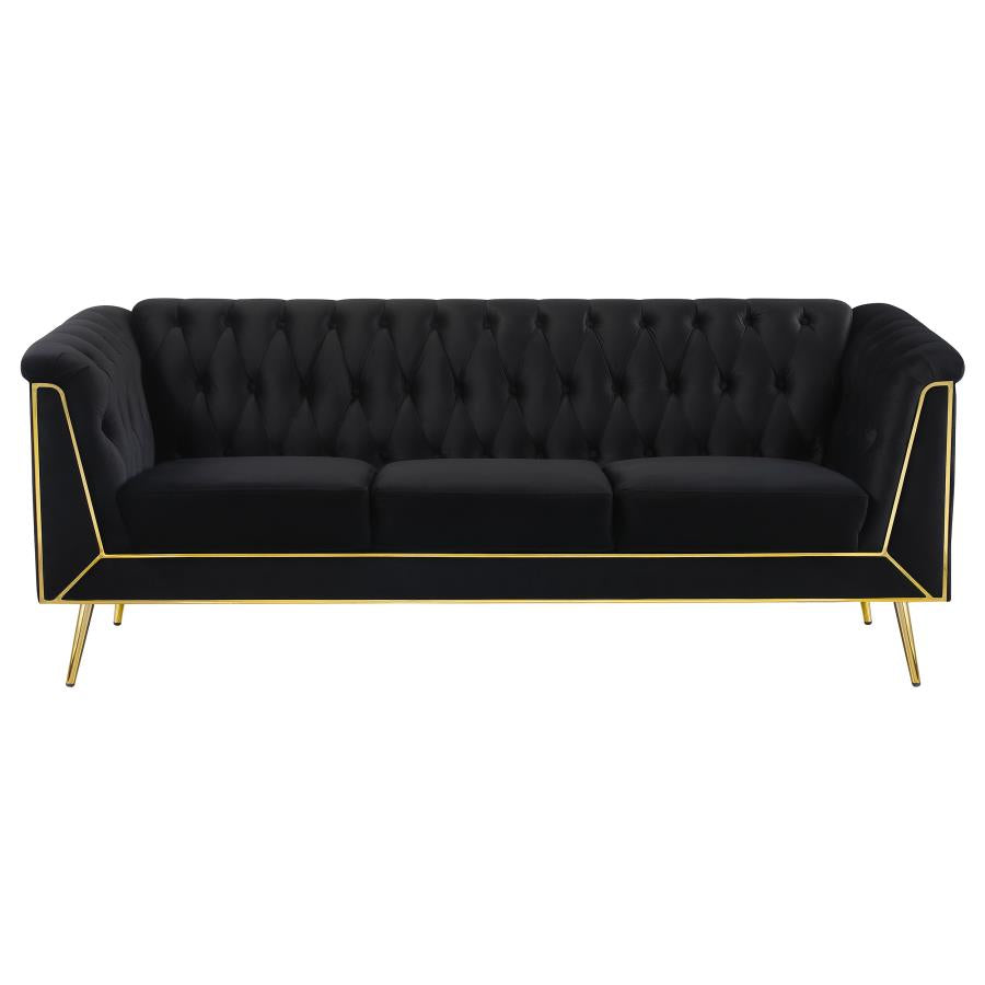 Holly Black Sofa - furniture place usa