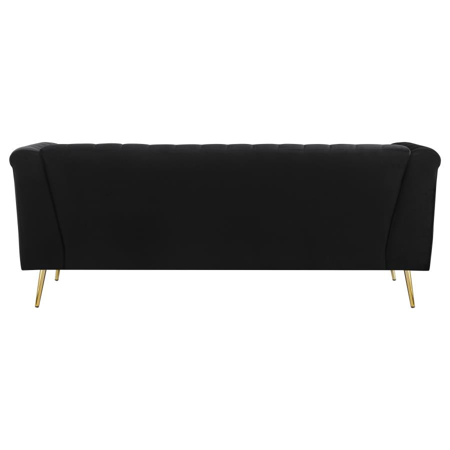 Holly Black Sofa - furniture place usa