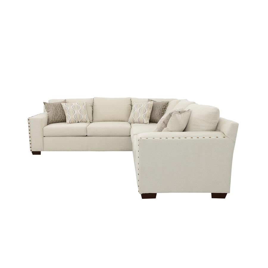 Aria Beige Sectional - furniture place usa