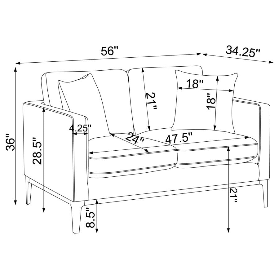 Apperson Grey 2 Pc Sofa Set - furniture place usa