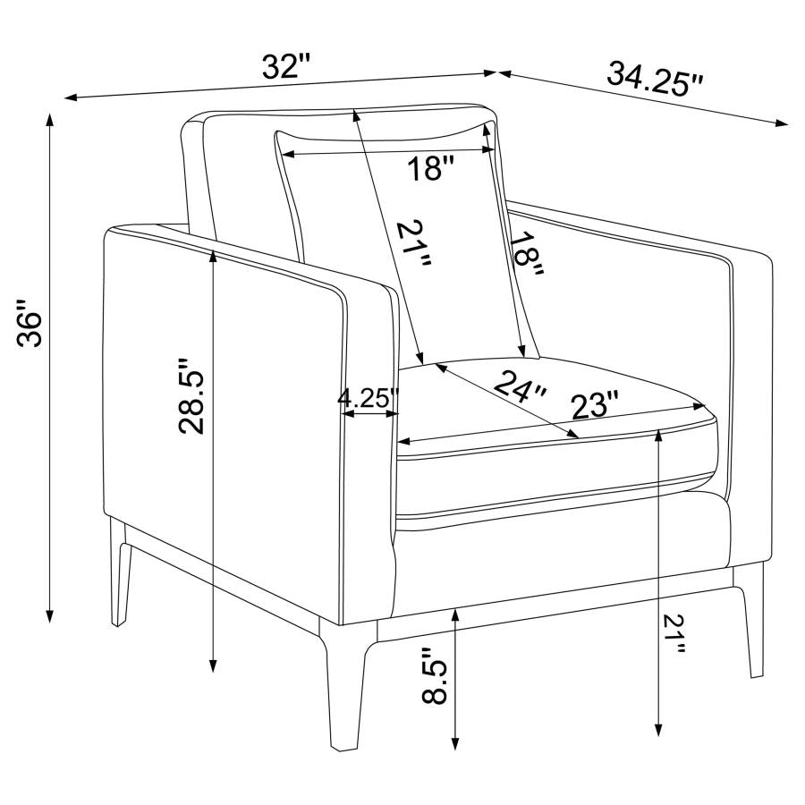 Apperson Grey Chair - furniture place usa