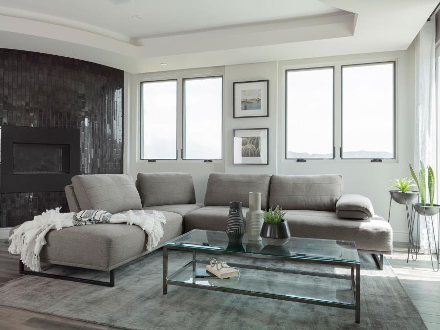 Arden Grey Sectional - furniture place usa