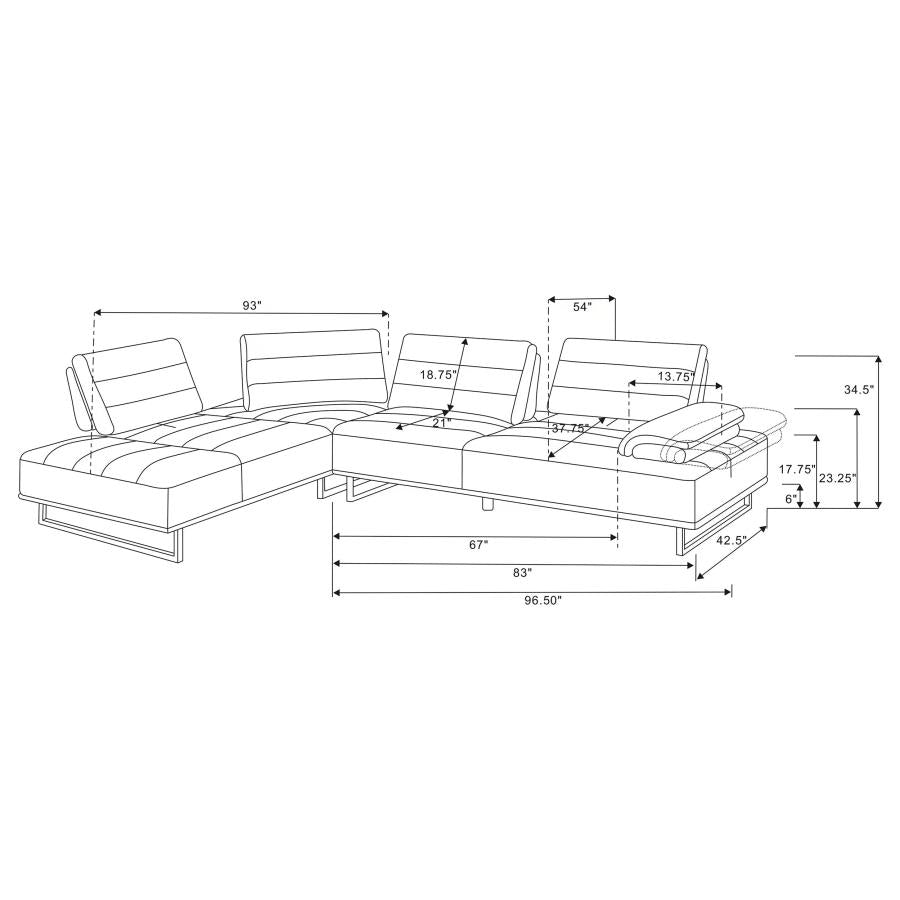 Arden Grey Sectional - furniture place usa