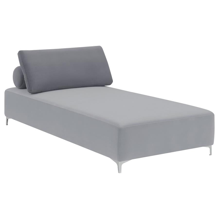 Giovanni Grey Chaise - furniture place usa