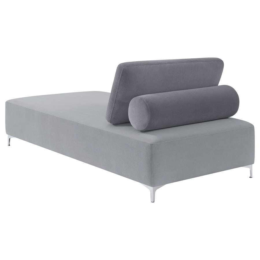 Giovanni Grey Chaise - furniture place usa