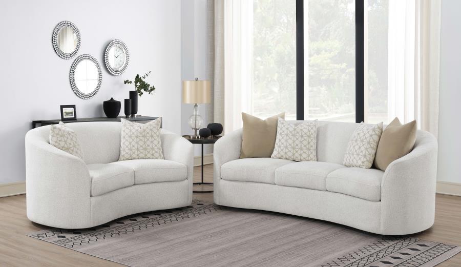 Rainn White 2 Pc Sofa Set - furniture place usa