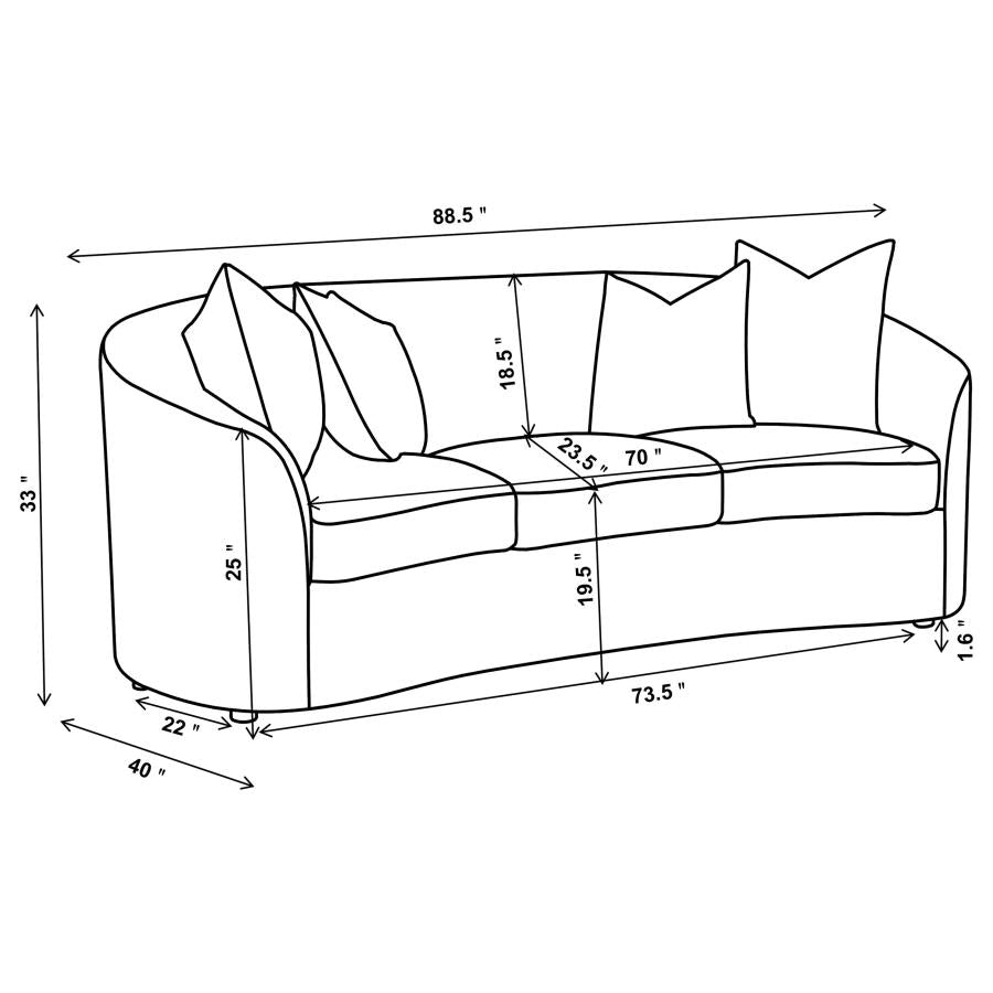 Rainn White 2 Pc Sofa Set - furniture place usa