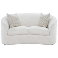 Rainn White Loveseat - furniture place usa