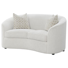 Rainn White Loveseat - furniture place usa