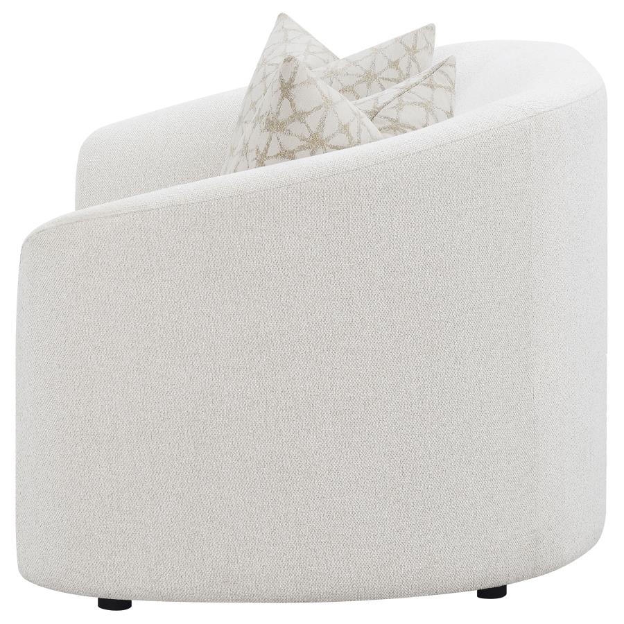 Rainn White Loveseat - furniture place usa