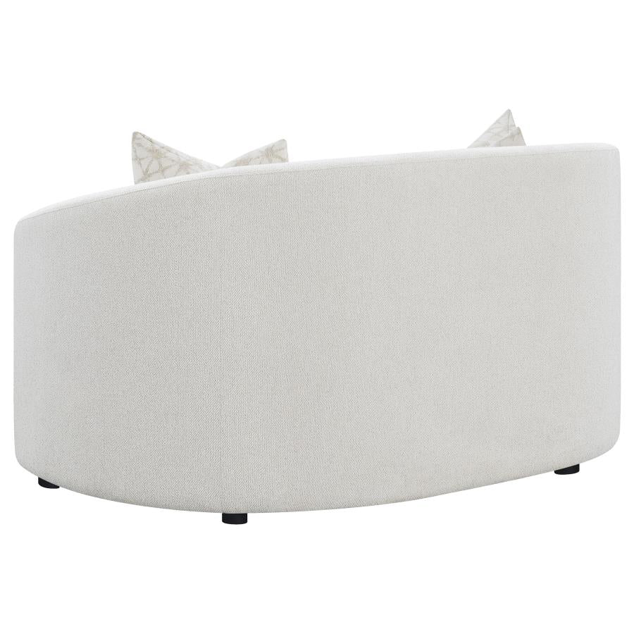 Rainn White Loveseat - furniture place usa