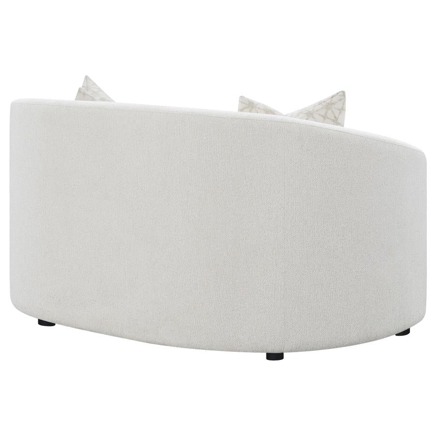 Rainn White Loveseat - furniture place usa