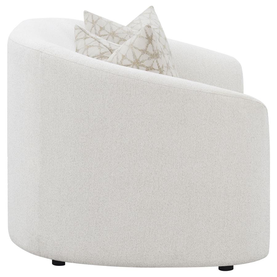 Rainn White Loveseat - furniture place usa