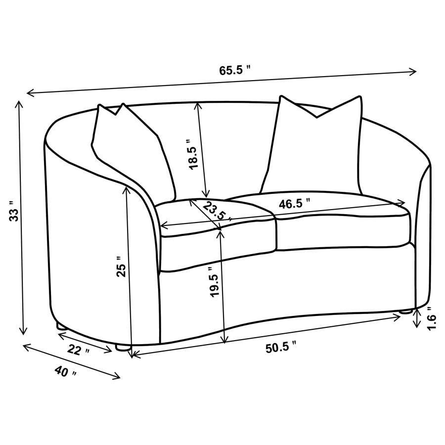 Rainn White Loveseat - furniture place usa