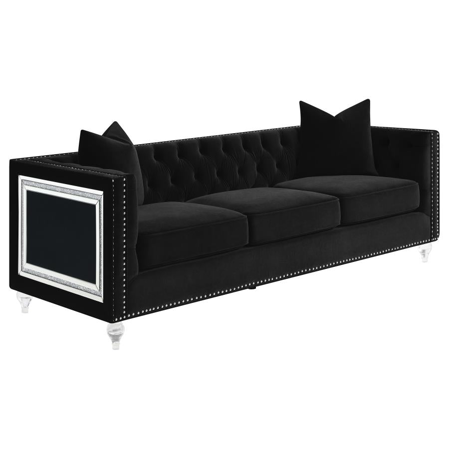 Delilah Black 2 Pc Sofa Set