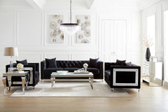 Delilah Black 2 Pc Sofa Set - furniture place usa