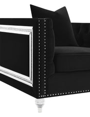 Delilah Black 3 Pc Sofa Set - furniture place usa