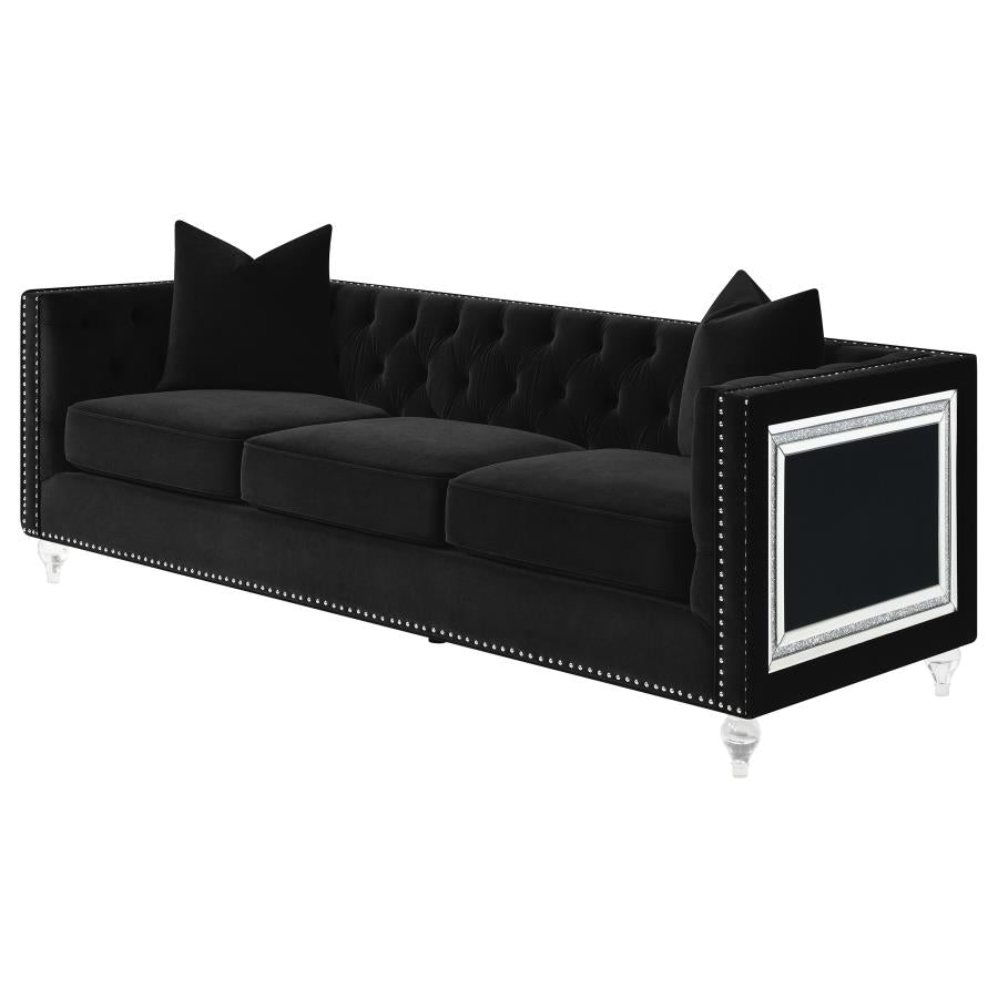 Delilah Black Sofa - furniture place usa