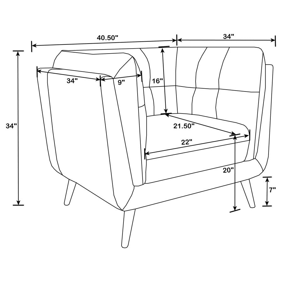 Thatcher Brown Chair - furniture place usa