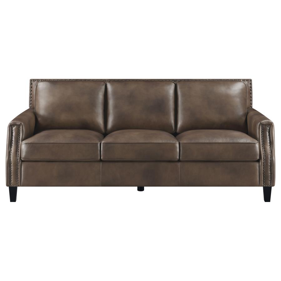 Leaton Brown Sofa - furniture place usa