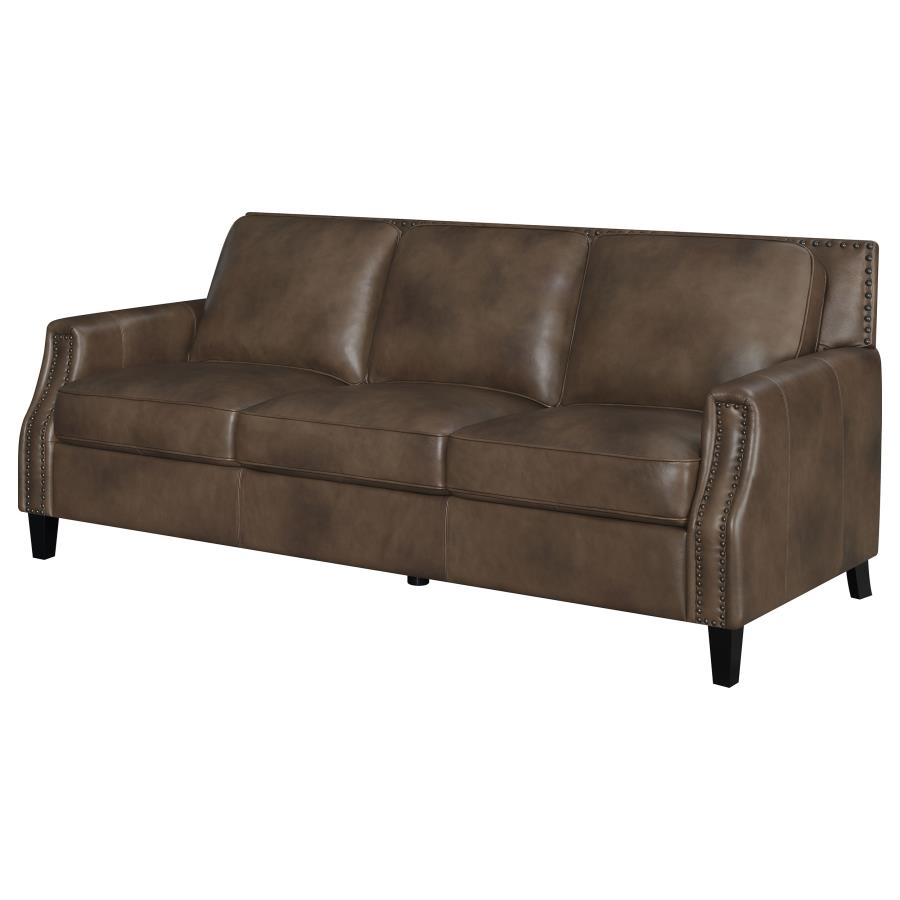 Leaton Brown Sofa - furniture place usa