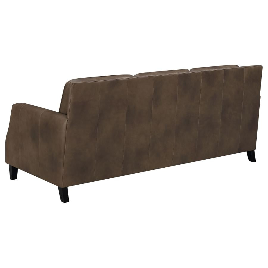 Leaton Brown Sofa - furniture place usa