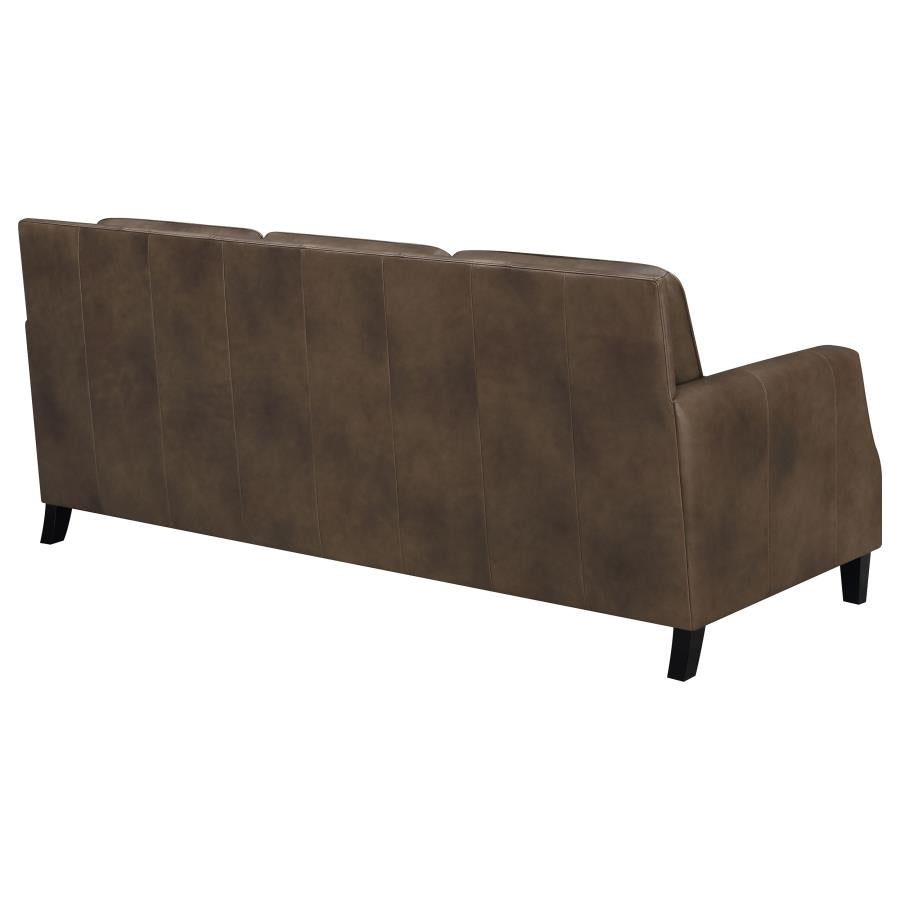 Leaton Brown Sofa - furniture place usa