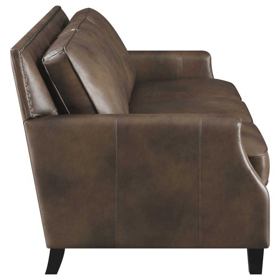 Leaton Brown Sofa - furniture place usa