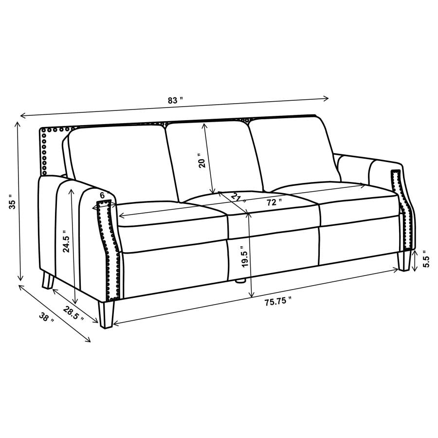 Leaton Brown Sofa - furniture place usa