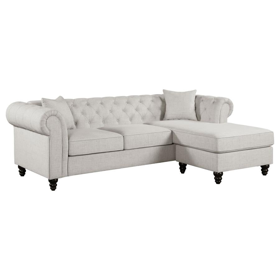 Cecilia Beige Sectional - furniture place usa