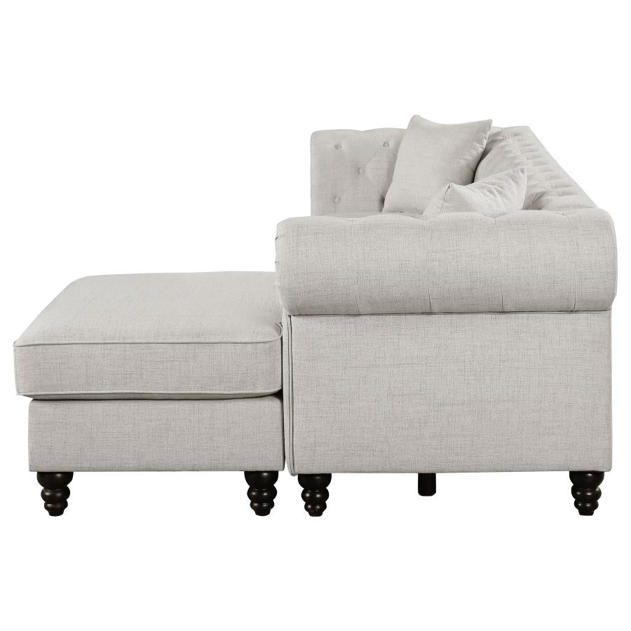 Cecilia Beige Sectional - furniture place usa