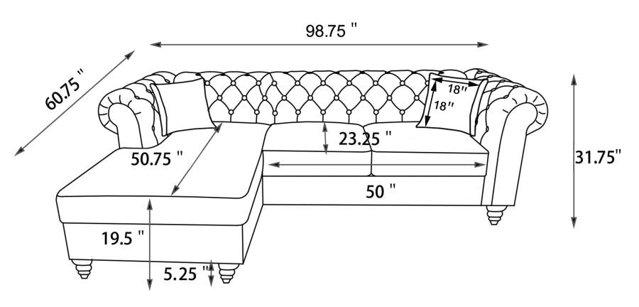 Cecilia Beige Sectional - furniture place usa