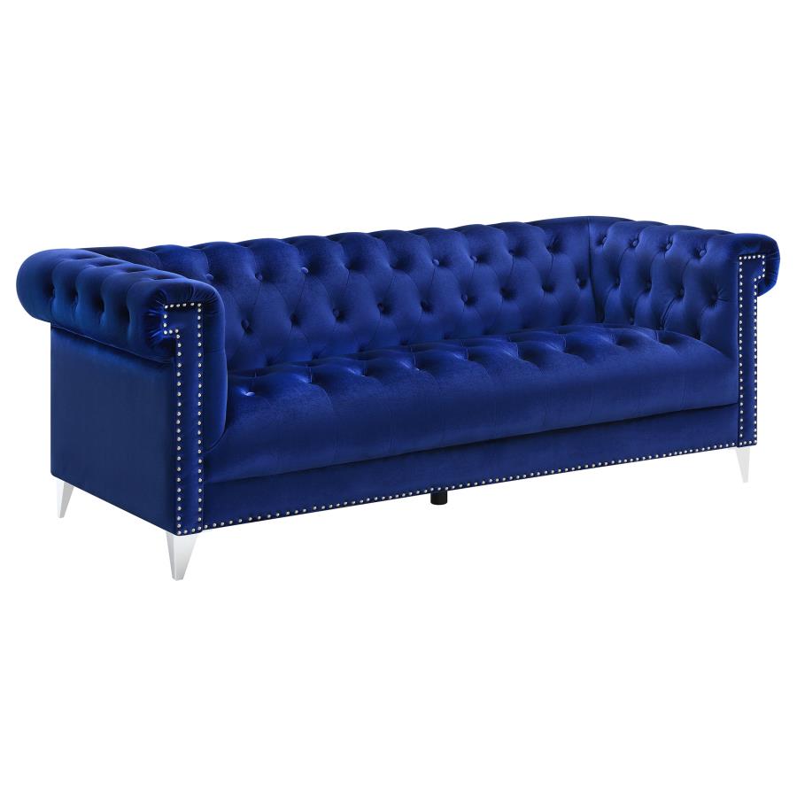 Bleker Blue 2 Pc Sofa Set - furniture place usa