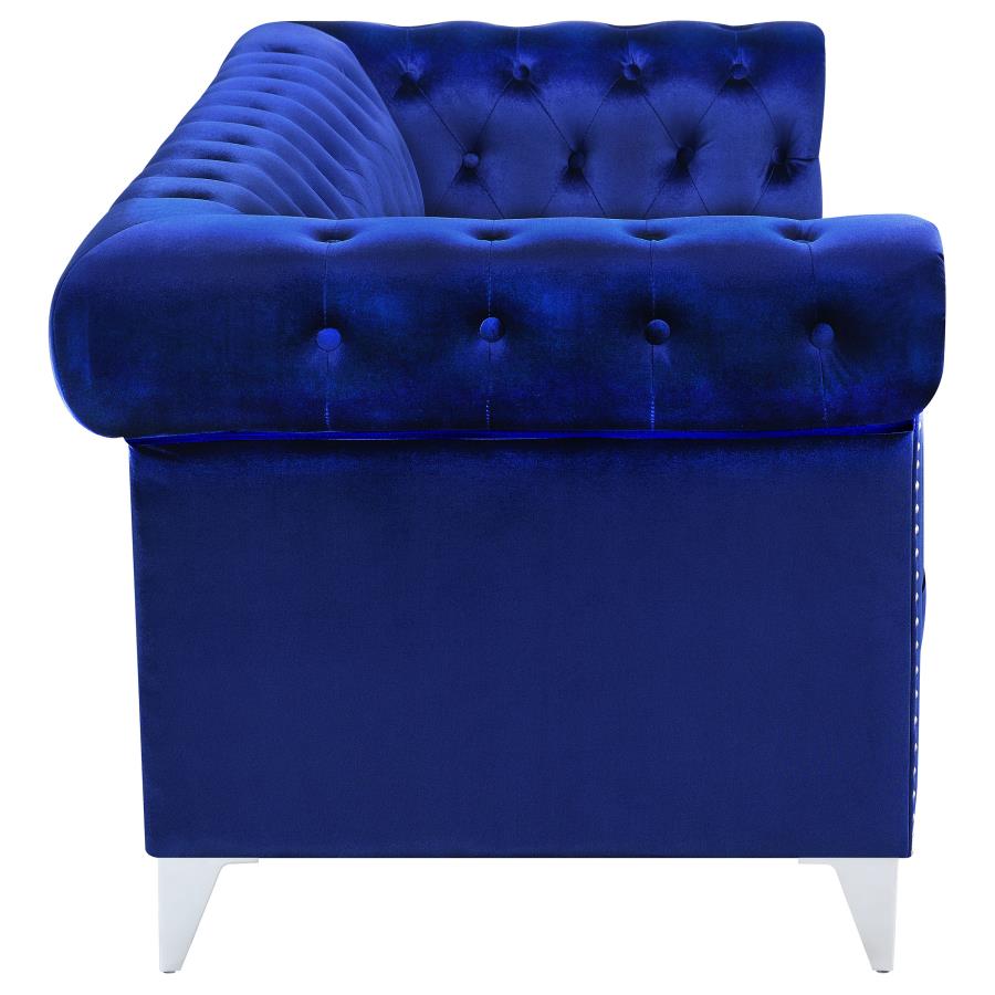 Bleker Blue 2 Pc Sofa Set - furniture place usa