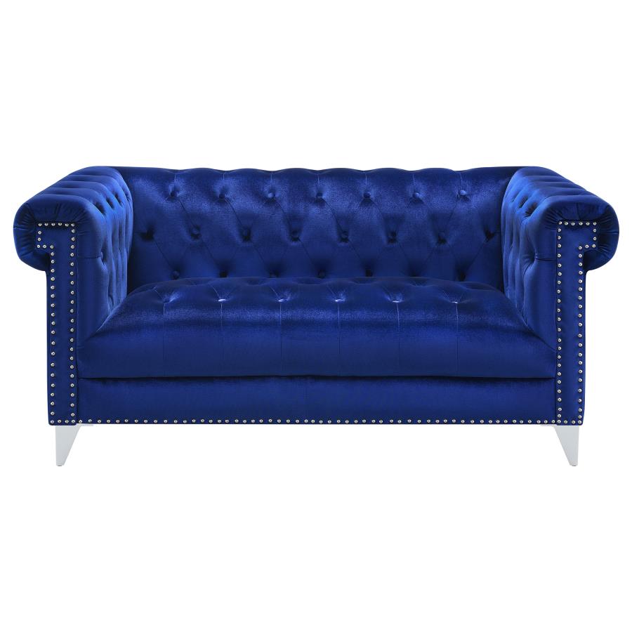 Bleker Blue 2 Pc Sofa Set - furniture place usa