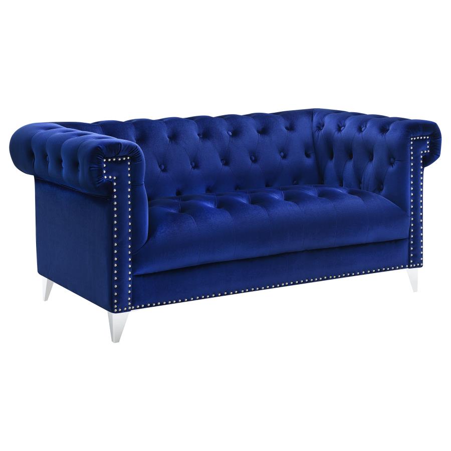 Bleker Blue 3 Pc Sofa Set