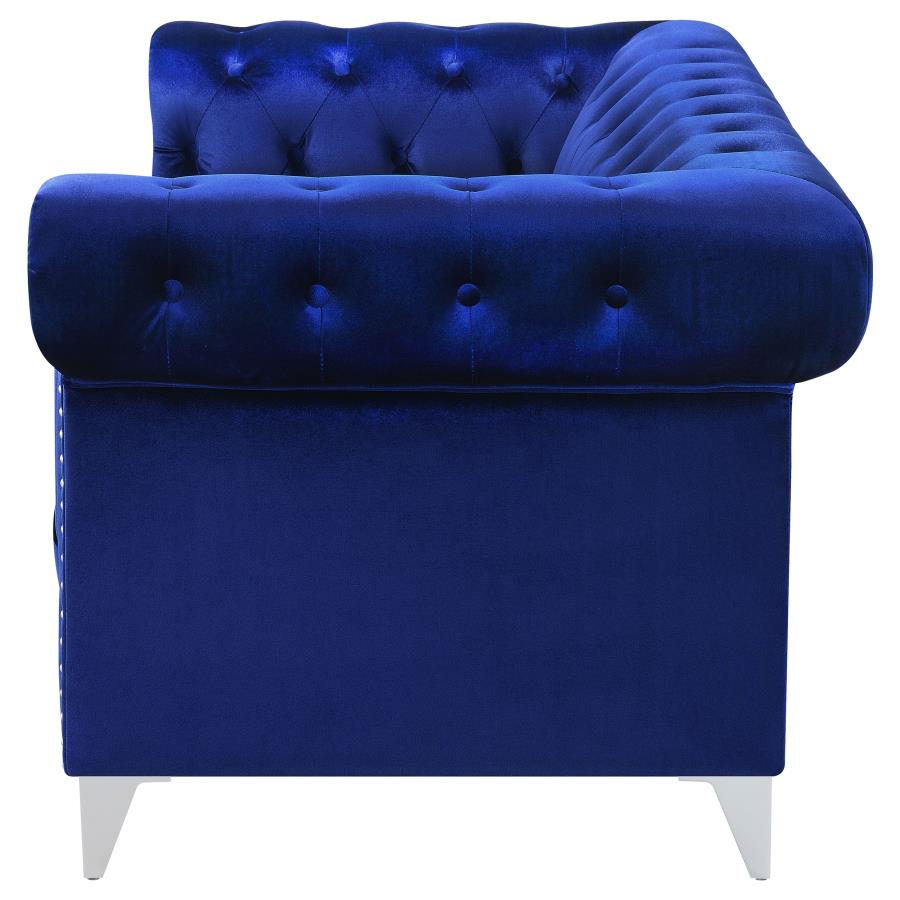 Bleker Blue Loveseat - furniture place usa