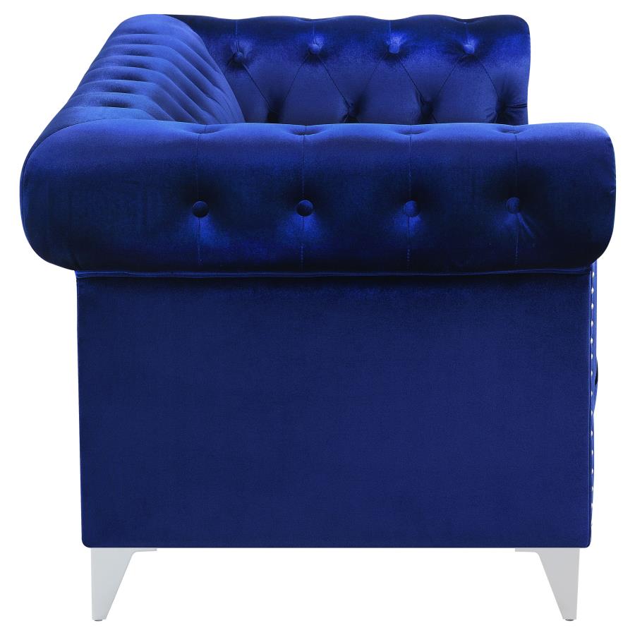 Bleker Blue Loveseat - furniture place usa