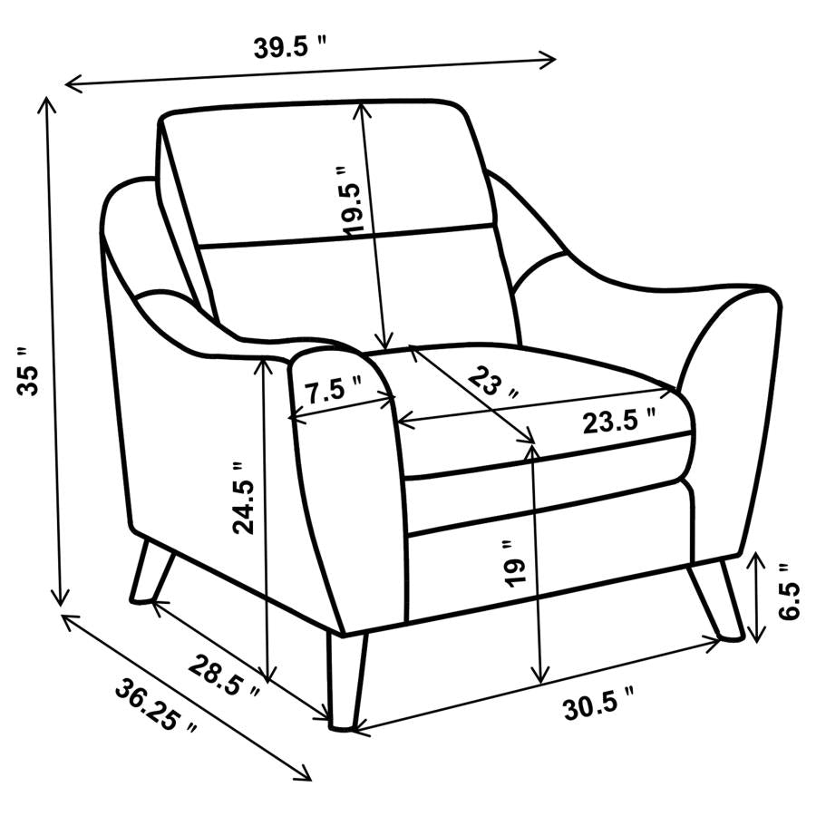 Gano Blue Chair - furniture place usa