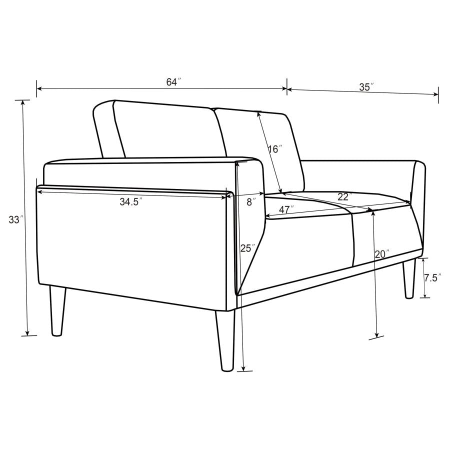 Rilynn Grey 3 Pc Sofa Set - furniture place usa