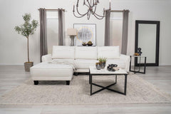 Caspian White Sectional - furniture place usa