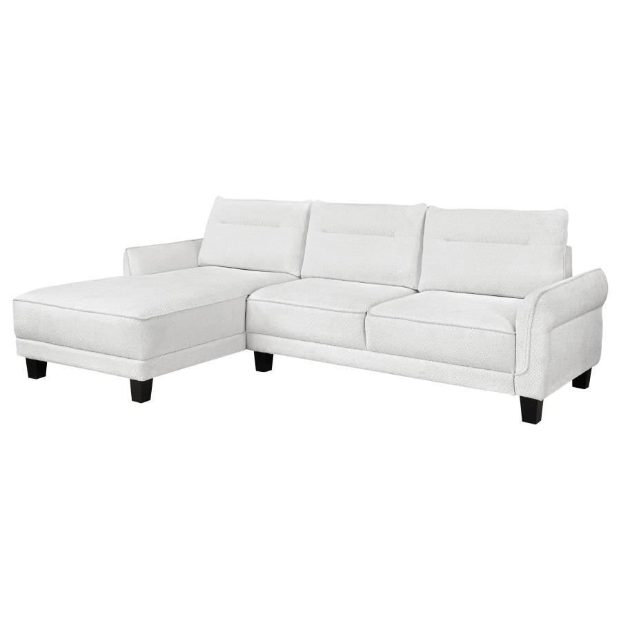 Caspian White Sectional - furniture place usa