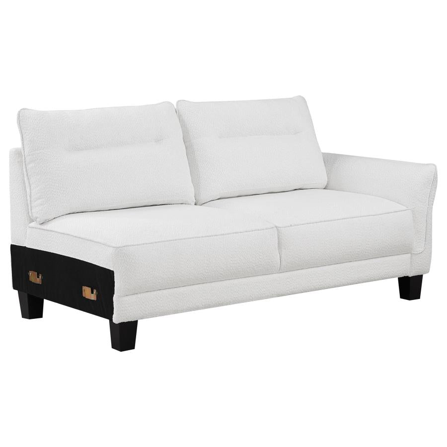 Caspian White Sectional - furniture place usa